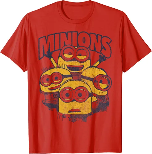 Vista 38 de Despicable Me Minions Vintage Group Graphic Camiseta Gris Oscuro