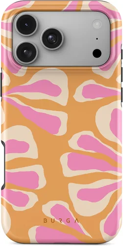 Vista 129 de BURGA - Funda p/teléfono compatible con iPhone 13 Pro, carcasa rígida híbrida de 2 capas + Funda protectora de silicona, almendras latte a lunares