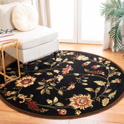 Vista 41 de SAFAVIEH - Alfombra de acento de la colección Lyndhurst, 3'3" x 5'3", color negro y multi, diseño floral tradicional, no desprende pelusa y de fácil