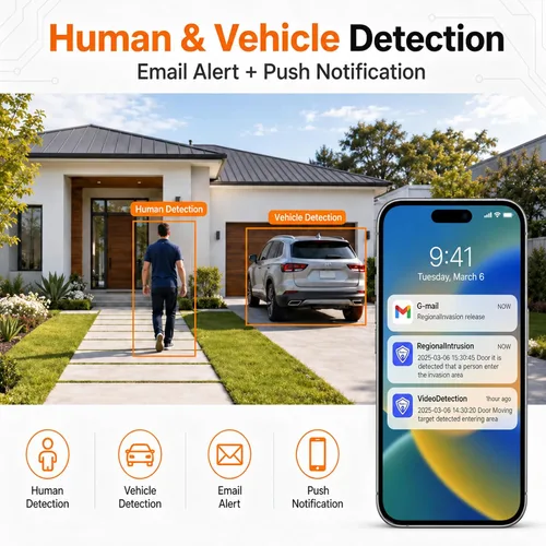 Vista 5 de MWRCTV Sistema de cámara de seguridad IP PoE de audio de 2 vías, 8 cámaras domo con cable de 4MP para seguridad del hogar, lente gran angular