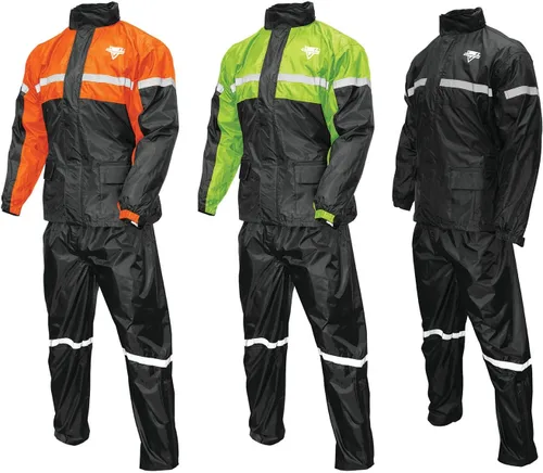 Vista 17 de Nelson Rigg Stormrider Rain Suit; 100% Waterproof, Pants and Jacket Included with Reflective Striping