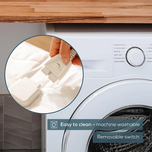 Vista 6 de Beurer UWB55 - Cubrecolchón térmico con 8 ajustes de temperatura y forro polar ultrasuave, 59 x 31.5 pulgadas, calentador de cama eléctrico