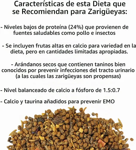 Vista 3 de Exotic Nutrition Opossum Complete - Dieta de Pellets Nutricionalmente Completa y Saludable - Alimento para Zarigüeyas de Cola Corta y Zarigüeyas