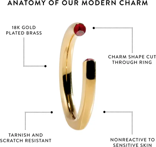 Vista 3 de Stella Valle Birthstone Ring Adjustable 18K Gold Plated Ring for Women with Swarovski Crystals Stackable Gold Ring Gift for Her Mother's Day