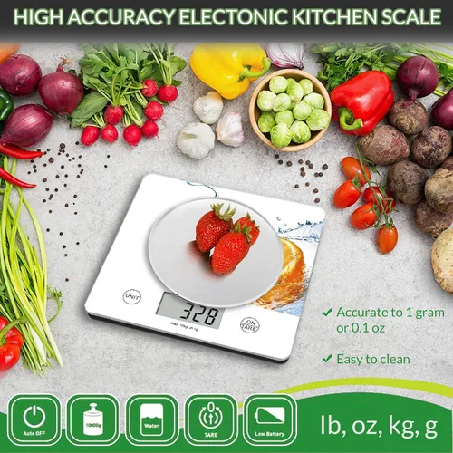 Vista 4 de Báscula de cocina Prep Container Chef – Báscula digital de alimentos. Báscula nutricional para perder peso, hornear, preparar comidas y dieta keto.