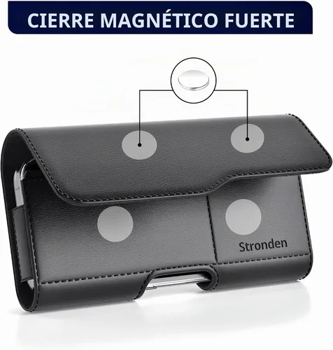 Vista 3 de Stronden Funda con cierre magnético para iPhone 16 Plus, 15 Pro Max, 15 Plus, 14 Pro Max, 14 Plus, 13 Pro Max, 12 Pro Max, 11 Pro Max - Estuche