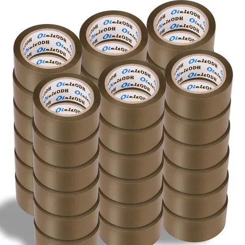 Vista 8 de Oleitodh 36 rollos de cinta de embalaje marrón con dispensador, cinta de envío resistente de 1.88 pulgadas x 60 yardas, repuestos de cinta