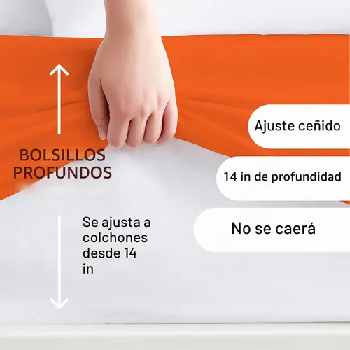 Vista 2 de Hotella Sábana bajera ajustable 100% microfibra tamaño individual, ultra suave, calidad de hotel con bolsillo profundo de 14 pulgadas, protector