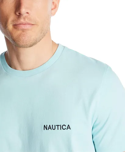 Vista 4 de Nautica - Camiseta de manga corta lisa y cuello redondo