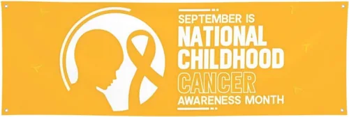 Vista 21 de Cartel del mes de concientización sobre el cáncer infantil de 24 x 71 pulgadas, decoraciones para porche, patio, tapiz de fondo, suministros