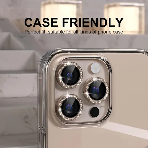 Vista 117 de Choiche Compatible para iPhone 16 Pro/iPhone 16 Pro Max Protector de Lente de Cámara, Vidrio Templado 9H Protector de Pantalla de Cubierta de Cámara