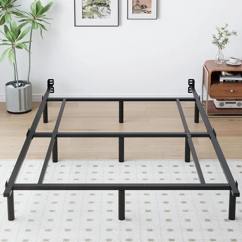 Vista 8 de Twin Metal Bed Frame, 7 Inch Low Heavy Duty Platform Bed Frames Twin Size for Box Spring and Mattress, Easy Assembly, Noise-Free, Adjustable, Black