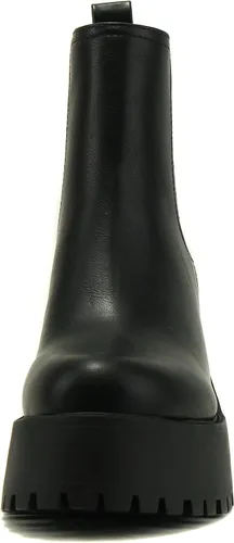 Vista 3 de Soda INSTANT - Botines Chelsea de tacón medio con suela gruesa para mujer, con doble elástico