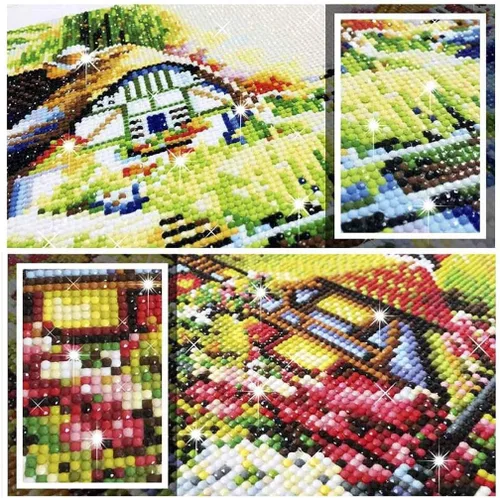 Vista 6 de Eiito Cajas de almacenamiento de accesorios de pintura de diamantes, cuentas de bordado de diamantes 5D, kits de arte contenedor (64 rejillas)