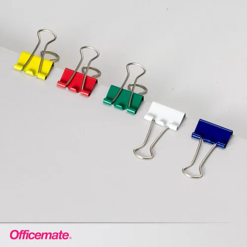 Vista 3 de Officemate Clips pequeños para carpeta, colores surtidos, 36 clips por tina (31028)