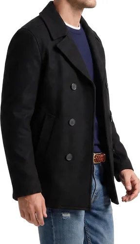 Vista 2 de Nautica Peacoat de mezcla de lana para hombre 2-Caviar
