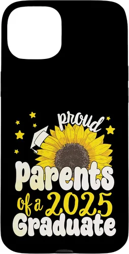 Vista 9 de iPhone 16 Parents of a 2025 Graduate 25 Senior Graduation Sunflower Case