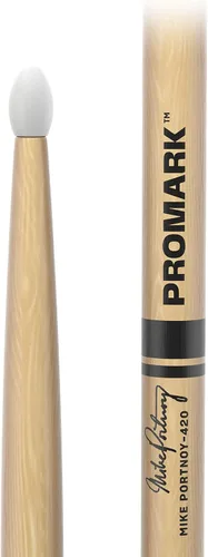 Vista 2 de ProMark Mike Portnoy 420 Hickory - Baquetas, punta de nailon, un par