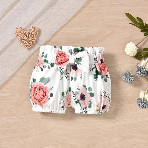 Vista 9 de Aalizzwell Body acanalado con pantalones cortos para bebé, ropa de verano