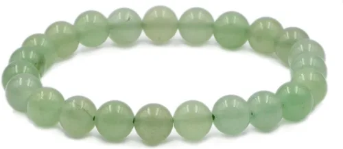 Vista 8 de AD Beads Pulsera elástica de cuentas redondas de piedras preciosas naturales, curación Reiki, 0.315 in Azul aguamarina