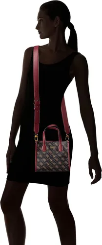 Vista 6 de GUESS Silvana Mini Tote Marrón LogoMerlot Talla única, Brown LogoMerlot