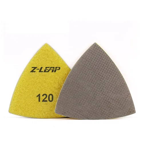 Vista 10 de Disco de lija de diamante triangular, discos de lija para moler piedra de vidrio cerámica de 3 "(80 mm) Mix Grit/8pcs