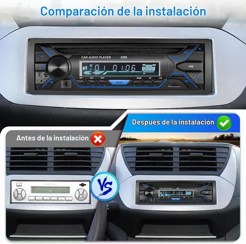 Vista 8 de Estéreo de coche Bluetooth de un solo dinar con reproductor de CD y DVD, radio DIN simple con reproducción de tarjetas Bluetooth AM/FM AUX/USB/SD
