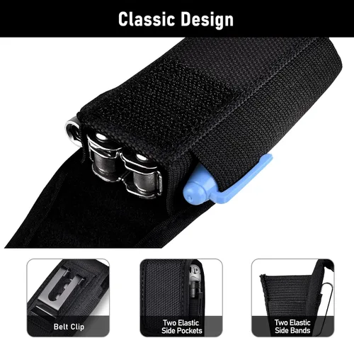 Vista 11 de Funda Compatible con Leatherman Wave Plus Wingman Surge Rebar Multiherramienta Funda de Nylon con Clip de Cintura, Negro