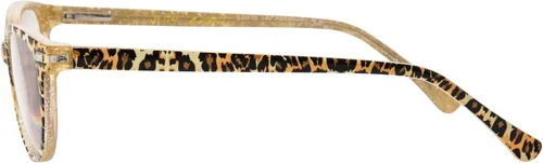 Vista 5 de Betsey Johnson Gafas de lectura exóticas de ojo de gato para mujer, Leopardo