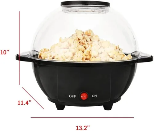 Vista 7 de Popcorn Poppers - Juguete automático de manivela sonriente, versión de entretenimiento en el hogar de pequeña máquina de palomitas de maíz volcadas