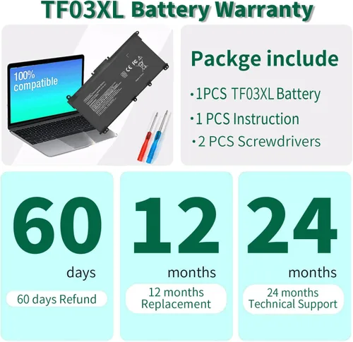 Vista 6 de 920070-855 TF03XL - Batería para portátil HP Pavilion 15-CC 15-CD 14-BF 15-CC0XX 15-CC1XX 15-CD0XX 15-CC123CL 15-CC561ST 15-CC154CL 15-CC184CL