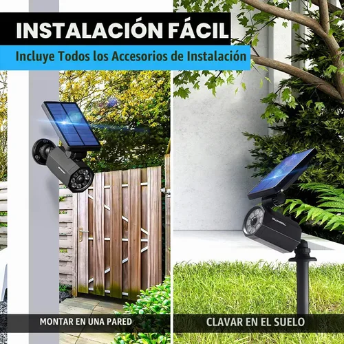 Vista 7 de Bell+Howell Bionic Spotlight - Luces solares LED originales para exteriores con sensor de movimiento, luces solares súper brillantes