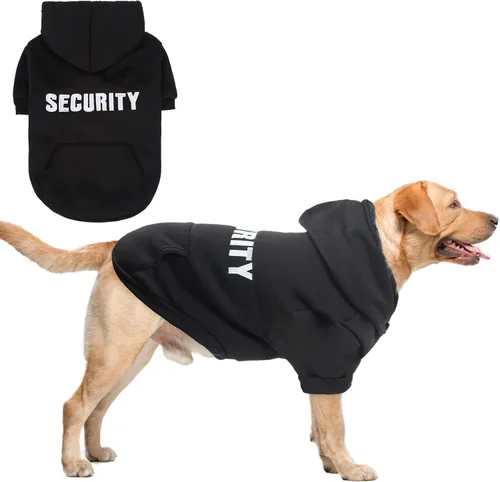 Vista 18 de SCENEREAL Sudaderas con capucha de seguridad para perros de tamaño pequeño, mediano y grande, ropa de felpa cepillada con gorro, abrigo de algodón