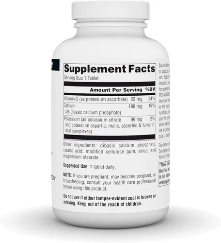Vista 3 de Source Naturals Ultra Potasio 99 mg mantiene la función muscular y nerviosa - Suplemento dietético - 200 Tabletas Maintains Muscle & Nerve
