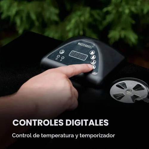 Vista 3 de Masterbuilt Ahumador eléctrico digital de 40 pulgadas con ventana y patas + paquete de cubierta