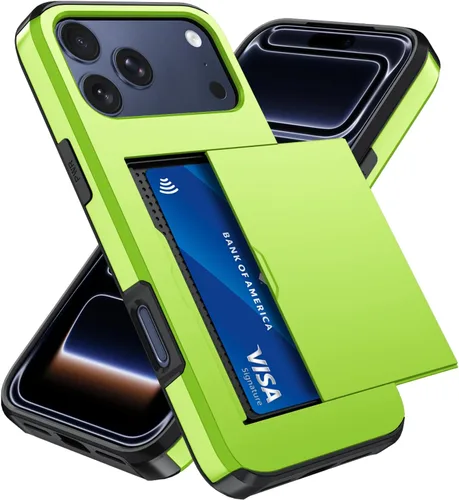 Vista 86 de Qinmay Funda compatible con iPhone 7 Plus/8 Plus con tarjetero, doble capa a prueba de golpes, funda protectora resistente con ranura oculta Negro