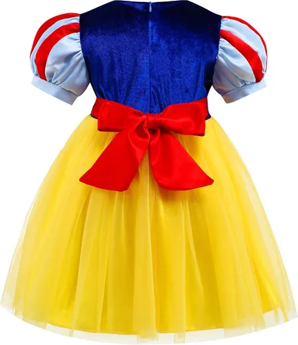 Vista 2 de Princess Snow White Costumes for Toddler Girls,Princess Snow White Dress for Kids,Birthday Halloween Party Dress Up