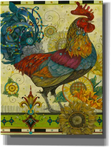 Vista 9 de Epic Graffiti 'Rooster' by David Galchutt, Canvas Wall Art, 12"x16