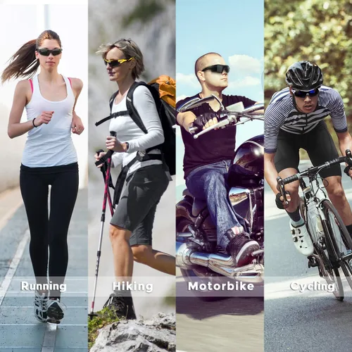 Vista 5 de Lentes de sol polarizados para hombres y mujeres jóvenes de béisbol ciclismo correr conducir pesca golf motocicletas lentes TAC UV400