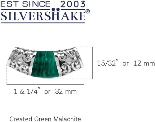 Vista 7 de Silvershake Colgante de diapositiva con incrustaciones de filigrana de plata de ley 925 chapada en oro blanco