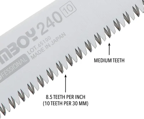 Vista 4 de Silky GomBoy - Sierra plegable profesional de 240 mm con dientes medianos (121-24)