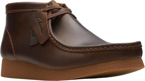 Vista 52 de Clarks Wallabee Chukka Botas para hombre cera de abeja cuero