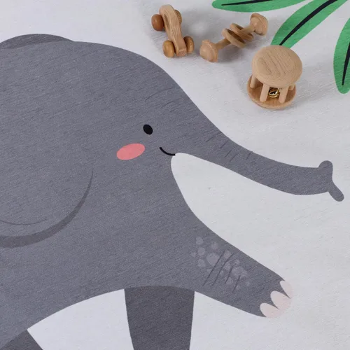 Vista 5 de Superior Alfombra de interior para niños, alfombra lavable con respaldo de puntos de fieltro, antideslizante, para niños pequeños y bebés, perfecta
