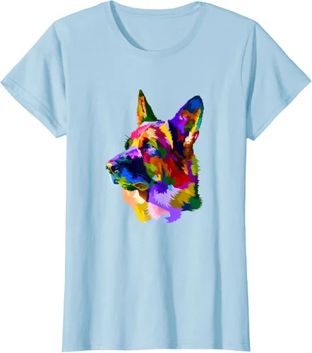 Vista 26 de Camiseta para dueño de perro de pastor alemán, Negro