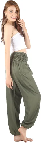 Vista 2 de Pantalones bohemios pantalones harem de yoga para mujer para la playa