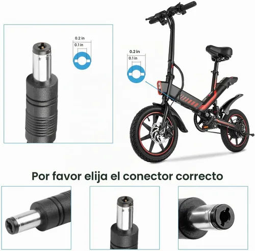 Vista 5 de TREE.NB Cargador de 54.6 V 2 A para cargador de batería de litio de 48 V-54.6 V, con conector redondo de enchufe de 5.5x2.1 mm, para GOTRAX GXL V2