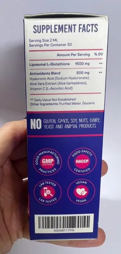Vista 8 de Suplemento líquido de glutatión liposomal con vitamina C