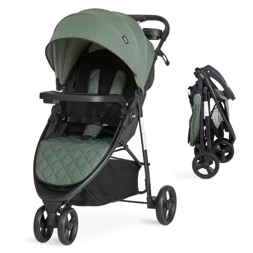 Vista 8 de Cochecito Evolur Breeze en gris, respaldo y techo ajustables, cochecito compacto plegable ligero para bebé/niño pequeño con canasto de almacenamiento