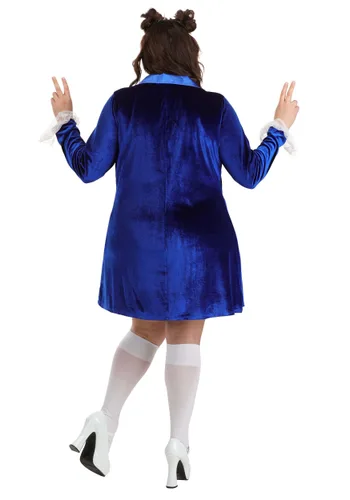 Vista 2 de Disfraz Swinger de los 60 para Mujer Talla Plus Multicolor