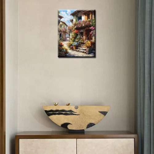 Vista 2 de Tucocoo Pintura de paisajes para casa por números para adultos, principiantes, niños, montaña, natural, kit de pintura al óleo, manualidades